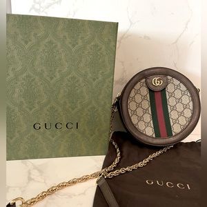 Gucci GG Supreme Ophidia Round Mini Shoulder Bag